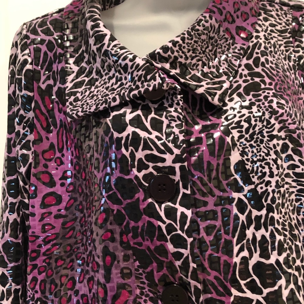 NWT Simonton Says Purple Leopard Jacket Size Small - Picture 3 of 8